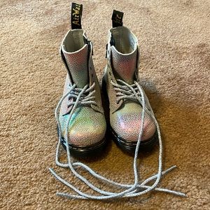 Toddler Dr. Martens Air Wair iridescent rainbow boots
